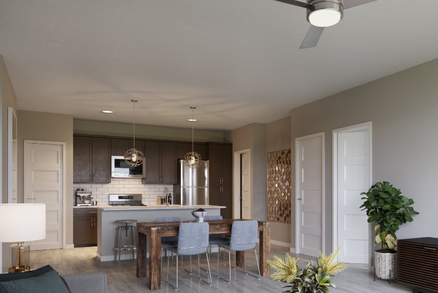 Westfield apartment kitchen area